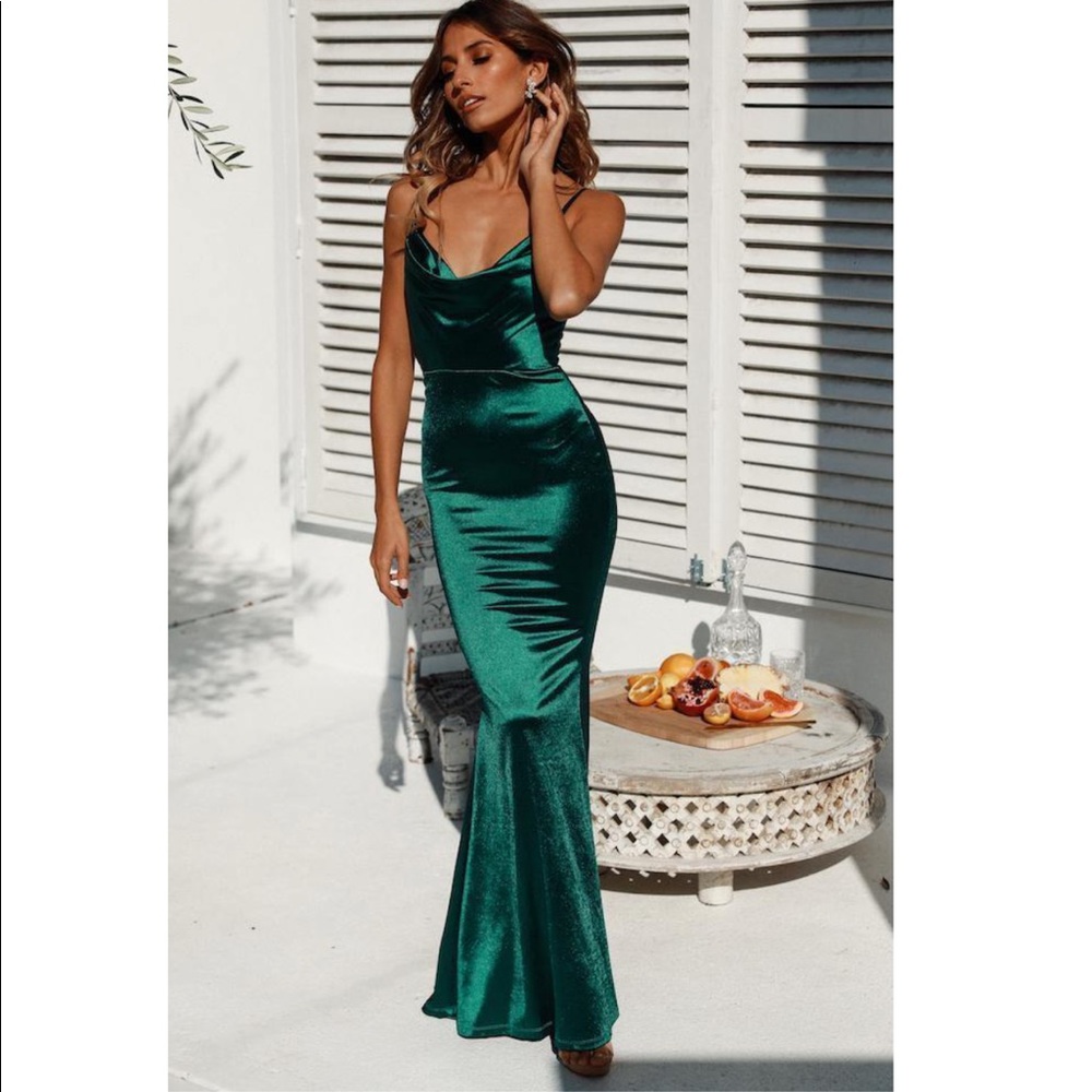 Hello Molly Test of Time Maxi Green Dress M NWT